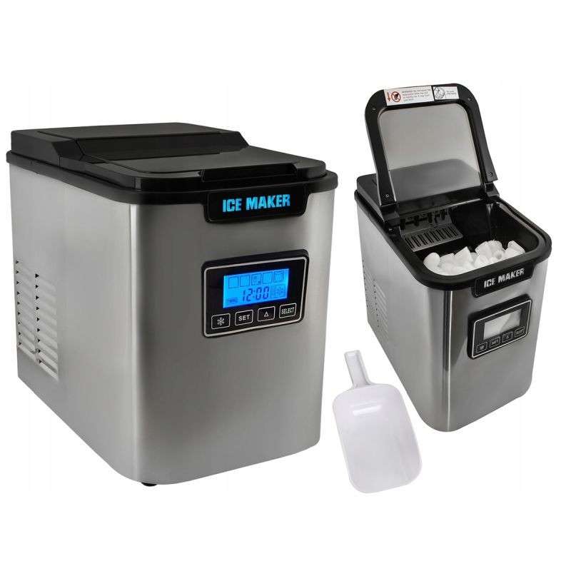Masina de facut cuburi gheata 120W, maxim 12kg/zi, ecran LCD, recipient detasabil - imagine 14